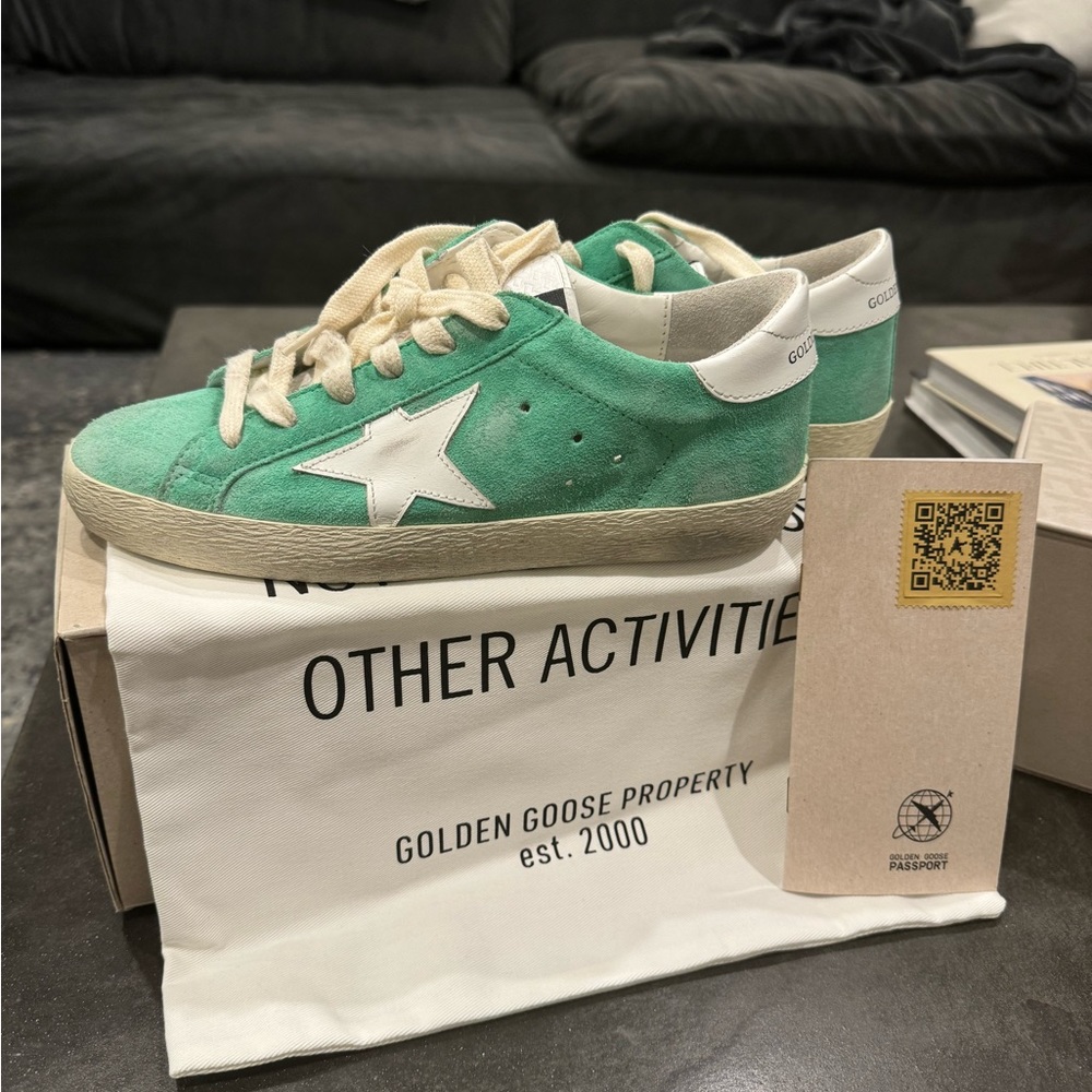 Aquamarine and White Golden Goose 36